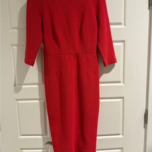 Boden Vibrant Red Long Sleeve Dress